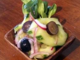 English Cucumber and Pickled Red Onion Salad